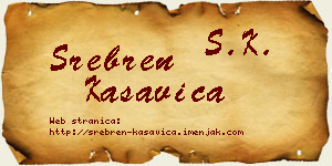 Srebren Kasavica vizit kartica